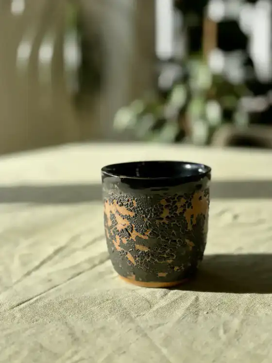 Black crackle tumbler image 1